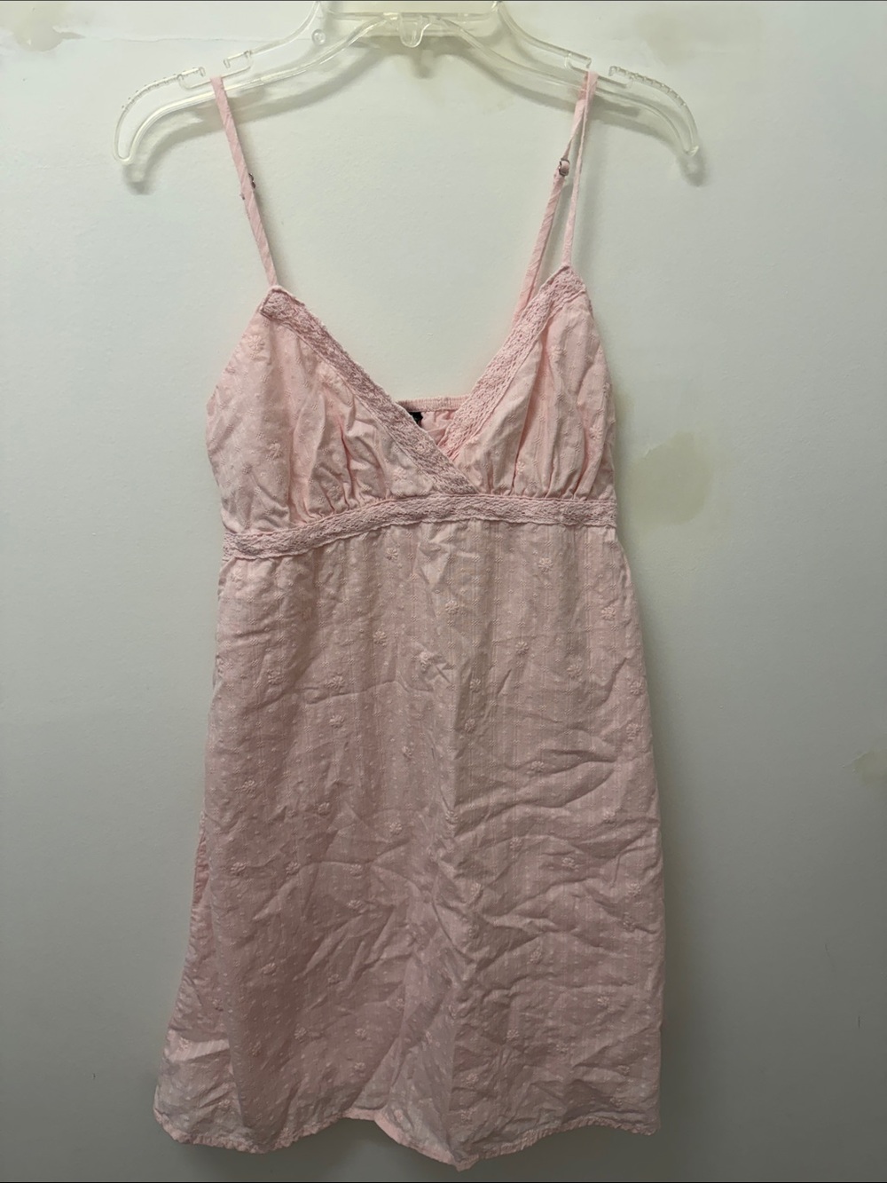 wild fable Light Pink Lace-Trim Slip Dress